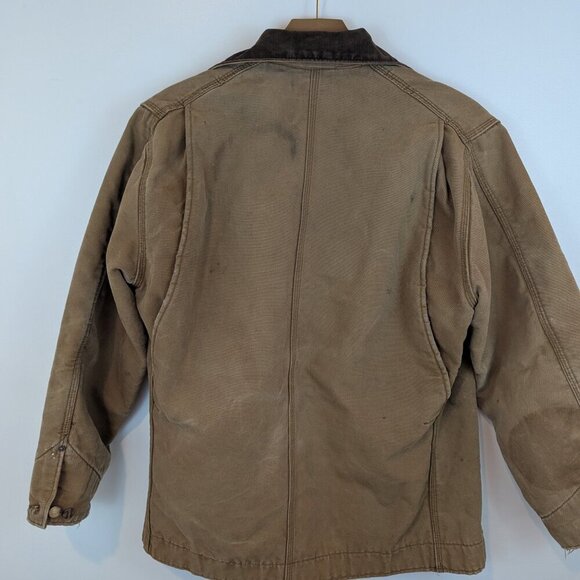 Vtg 70's Carhartt Chore Coat with Detachable Hood, Sz 44 - Picture 12 of 16
